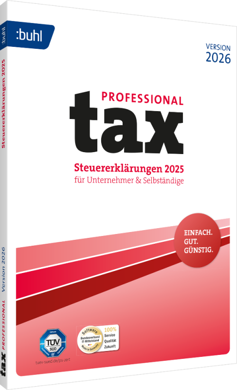 BUHL tax 2026 Professional (für das Steuerjahr 2025) – Tax 2026 Professional