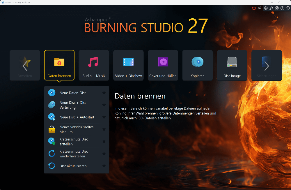 Ashampoo Burning Studio 27 – Produktbild