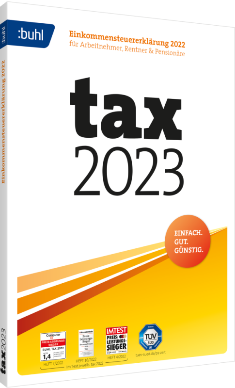 BUHL tax 2023 (für das Steuerjahr 2022) – Produktbild