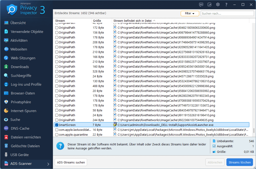 Ashampoo Privacy Inspector 3 – Produktbild