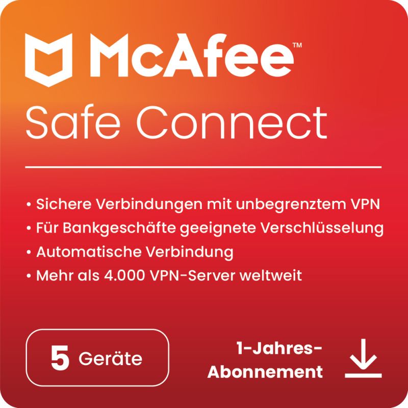 McAfee VPN Safe Connect – Produktbild