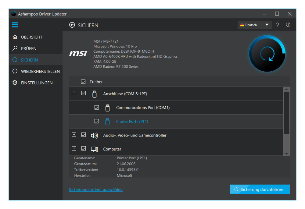 Ashampoo Driver Updater – Produktbild