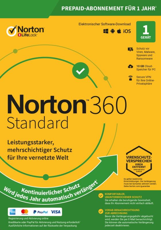 Norton 360 Standard inkl. 10GB – Produktbild