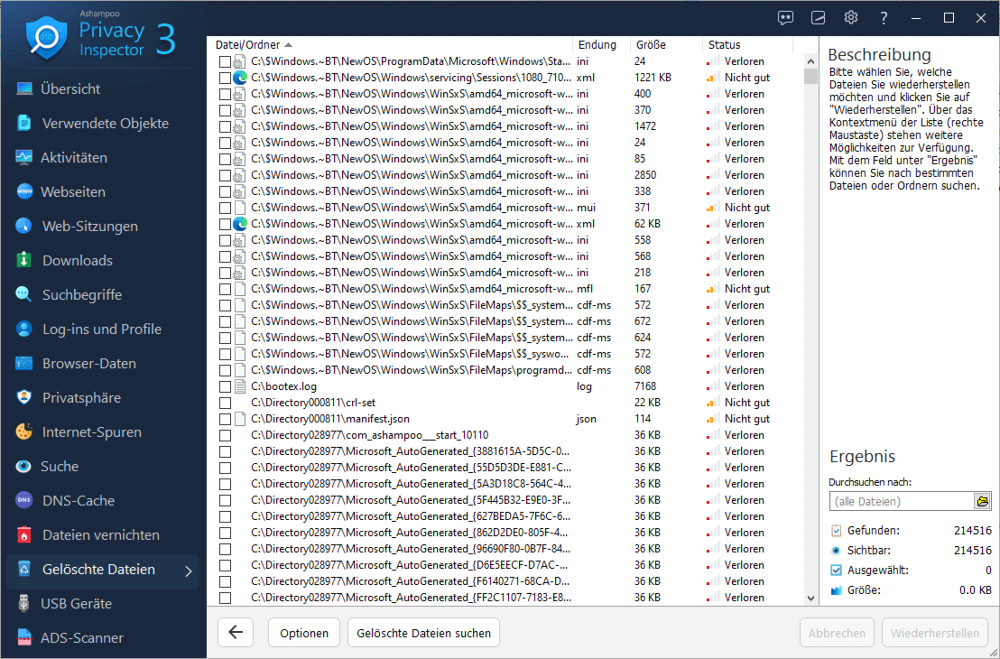 Ashampoo Privacy Inspector 3 – Produktbild