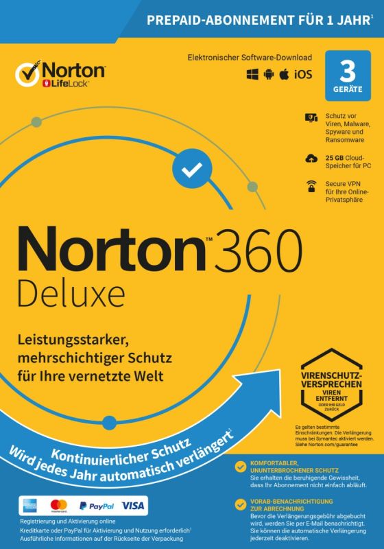 Norton 360 Deluxe inkl. 25GB – Produktbild