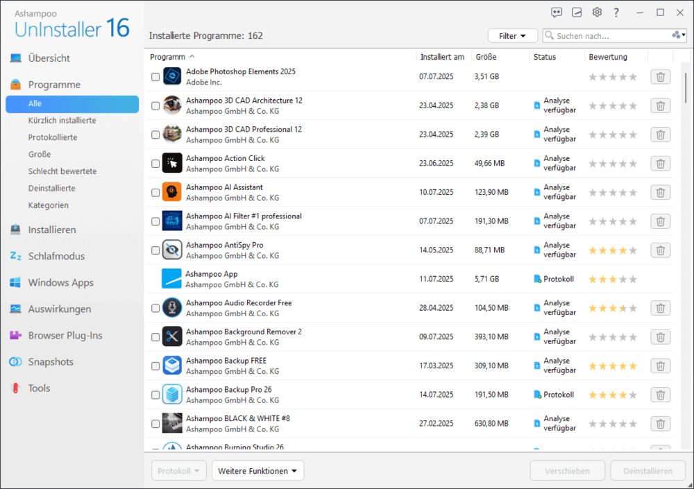 Ashampoo UnInstaller 16 – Produktbild