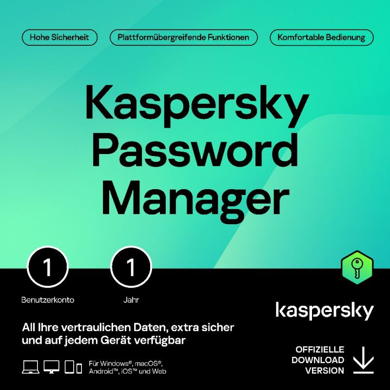Product Media: Kaspersky Password Manager 1 Geraet 1 Jahr