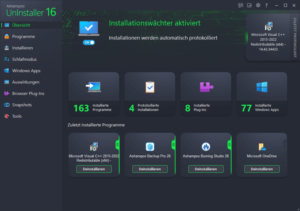 Ashampoo UnInstaller 16 – Produktbild