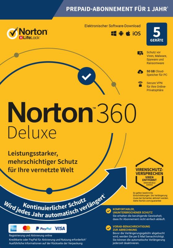 Norton 360 Deluxe inkl. 50GB – Produktbild
