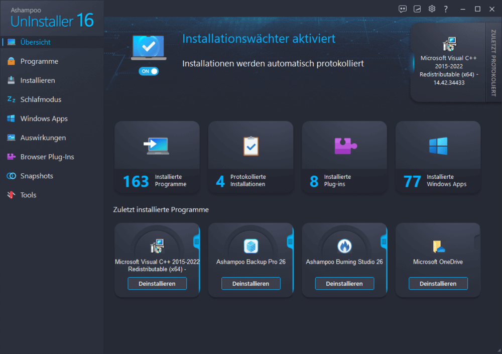 Ashampoo UnInstaller 16 – Produktbild