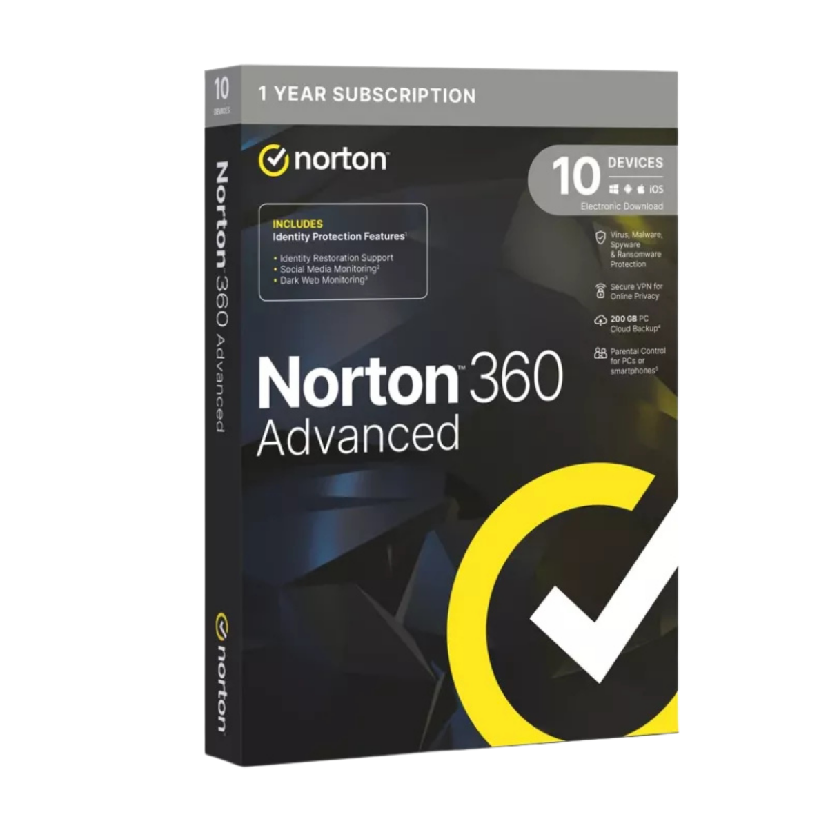 Norton 360 Advanced inkl. 200 GB – Produktbild