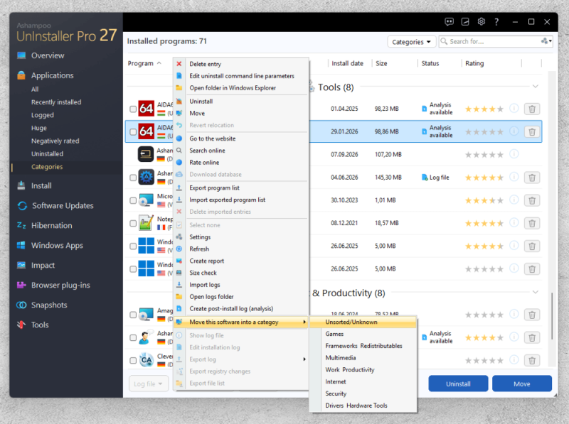 Ashampoo UnInstaller Pro 27
