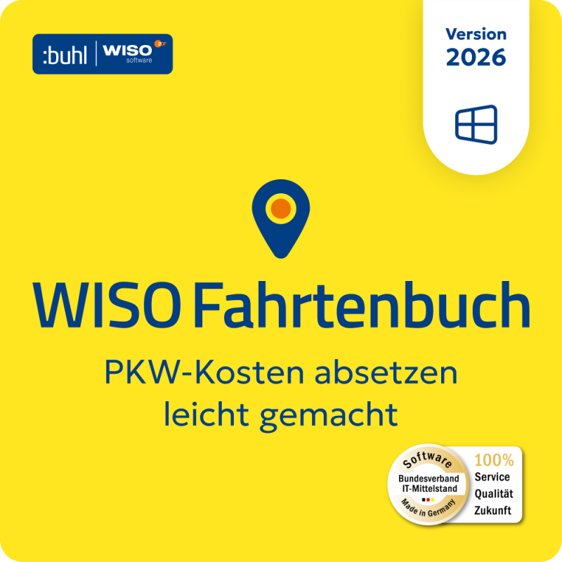 WISO Fahrtenbuch 2026 – Produktbild