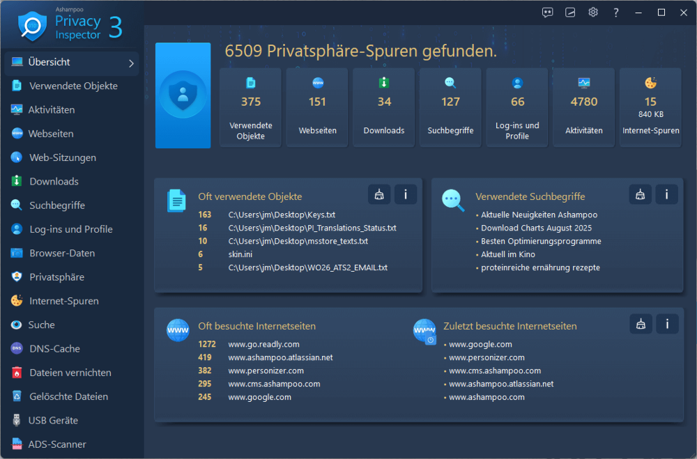 Ashampoo Privacy Inspector 3 – Produktbild