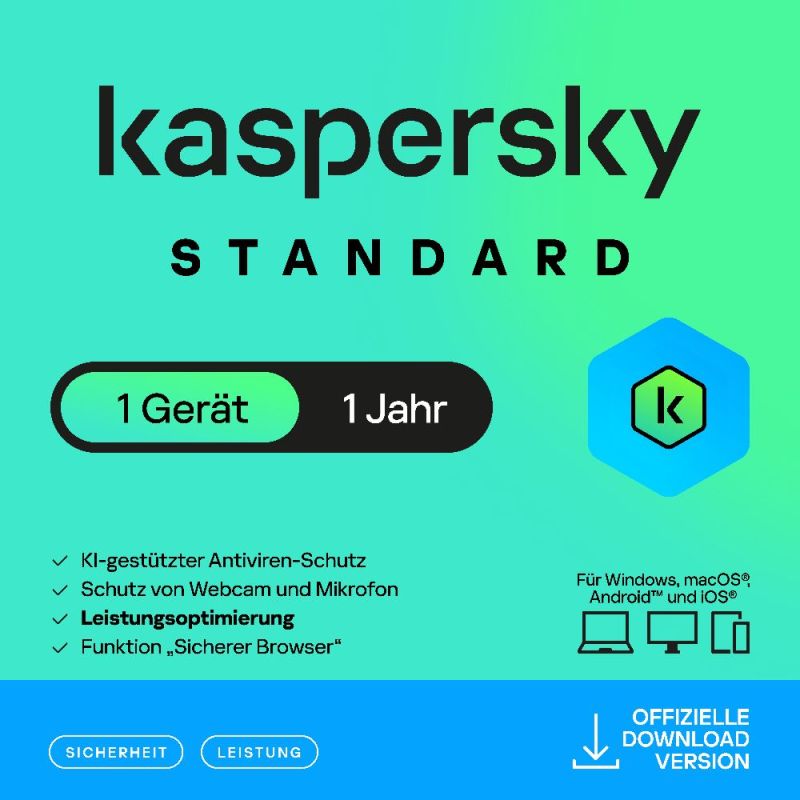 Kaspersky Standard | 1 Gerät - 1 Jahr – Produktbild