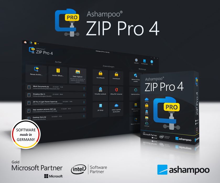 Ashampoo ZIP Pro 4 – Produktbild