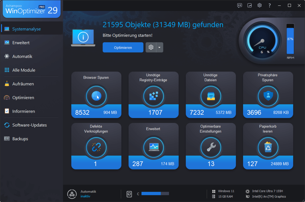 Ashampoo WinOptimizer Pro 29 – Produktbild