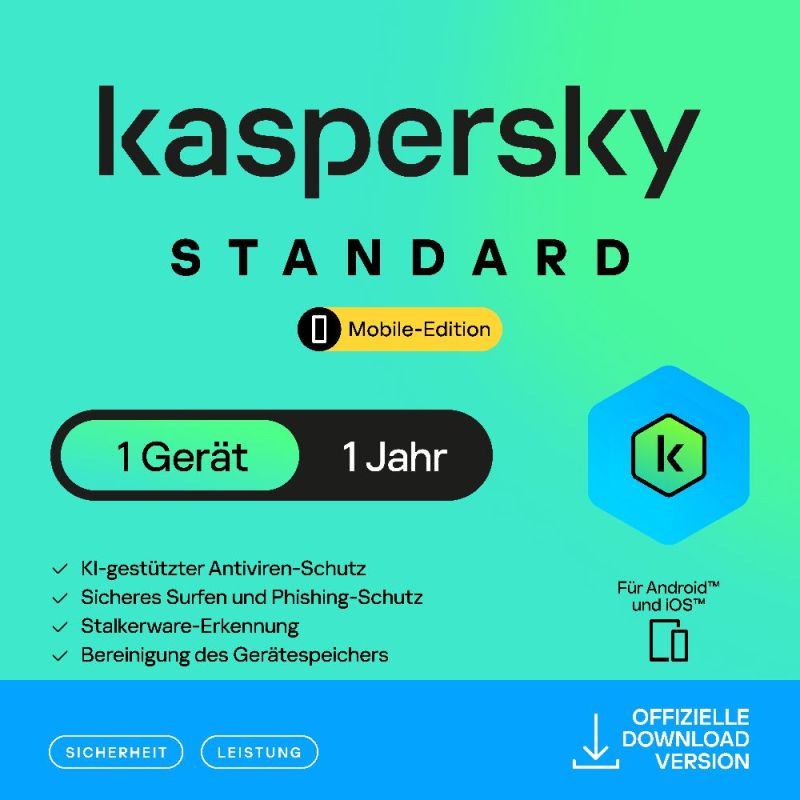 Product Media: Kaspersky Mobile Standard 1 Geraete 1 Jahr