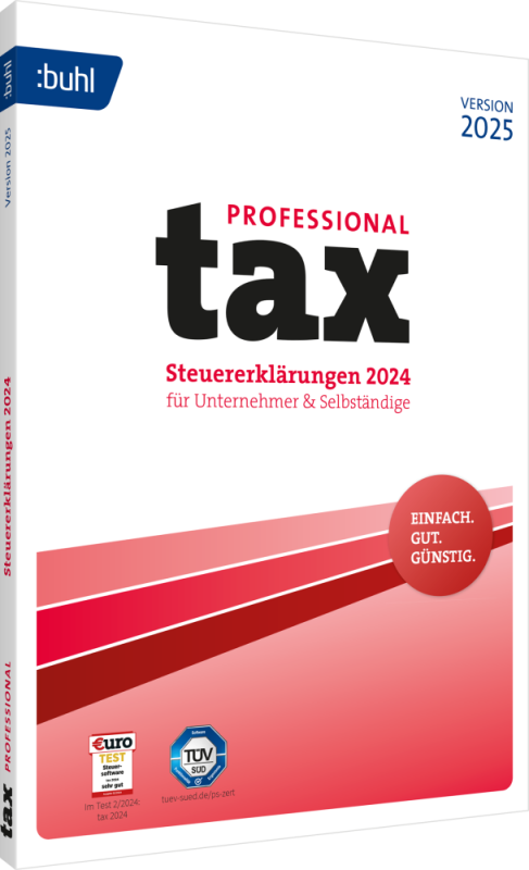BUHL tax 2025 Professional (für das Steuerjahr 2024) – Tax 2025 Professional
